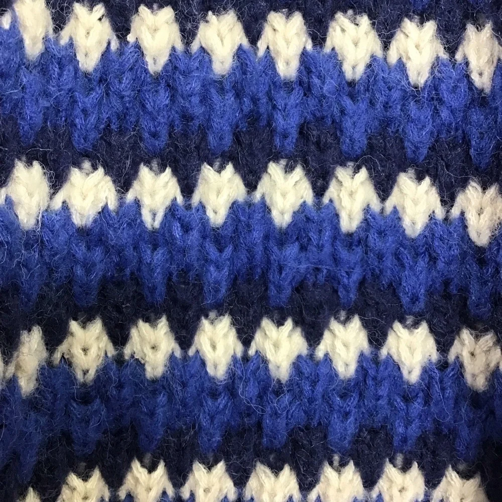 Rebecca Minkoff KatherineWaved Stripe Chunky Knit Sweater in Blue Multi Medium  - Picture 6 of 16